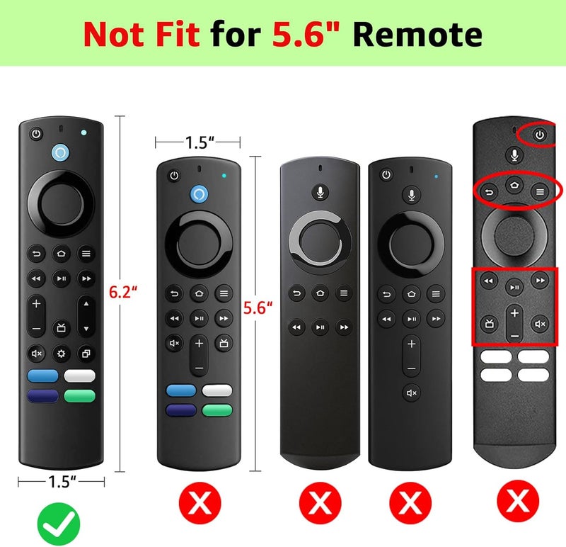OneBom (2Pcs) Silicone Remote Cover Glow in The Dark for Firetv 4K Max (2nd)/Insignia/Pioneer/Omni (QLED) Series with Lanyard, Lightweight Anti-Slip Shockproof(Glow Green&Glow Blue) - Image 3